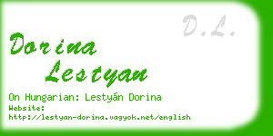 dorina lestyan business card